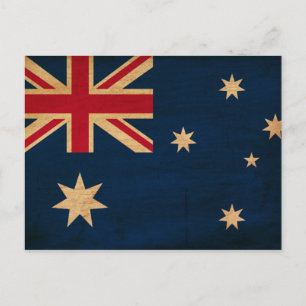 Australien Flagga Vykort