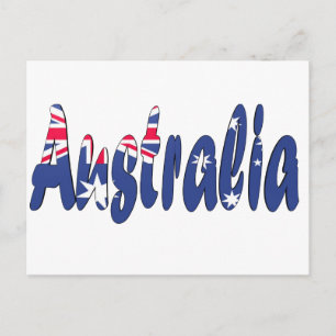 Australien Flagga Vykort