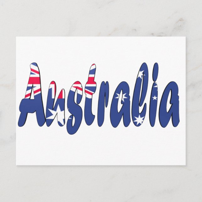 Australien Flagga Vykort (Framsida)