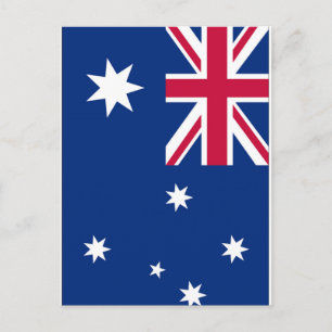 Australien Flagga Vykort
