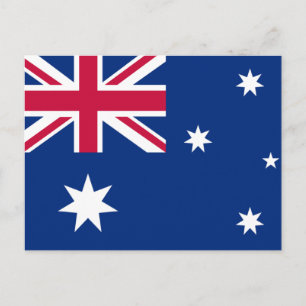 Australien Flagga Vykort