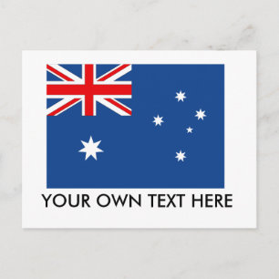 Australien Flagga Vykort