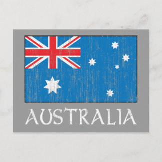 Australien Flagga Vykort