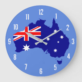 Australien Flagga Wall Clock Stor Klocka