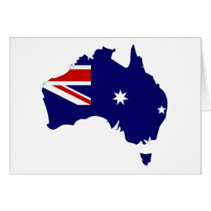 Australien flaggakarta hälsningskort