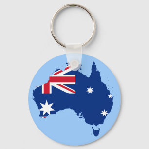 Australien flaggakarta nyckelring