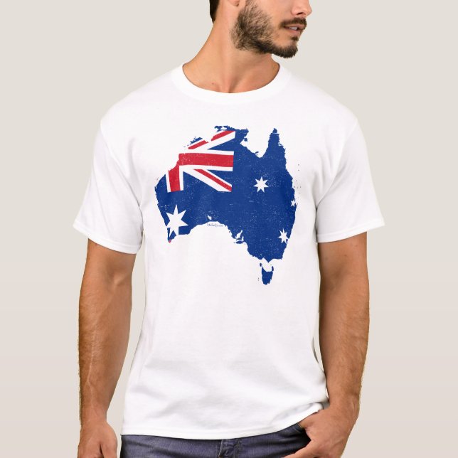 Australien flaggakarta tröja (Framsida)