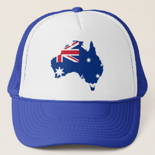 Australien flaggakarta truckerkeps