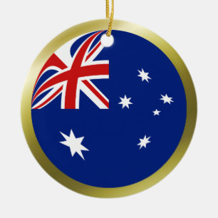 Australien flaggaprydnad julgransprydnad keramik