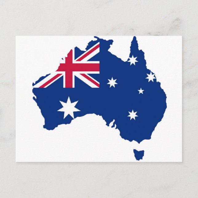 Australien Flagge Australia Stil Design Vykort (Framsida)