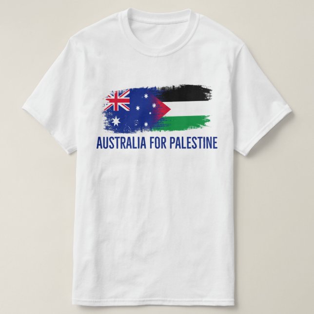 Australien för Palestina – Solidaritets Politisk S T Shirt (Design framsida)