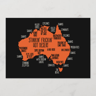 Australien Fördjupad Manar Funny Birthday T-Shirts Kort