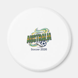 Australien Fotboll 2026 Fotboll Fet Land Typografi Magnet