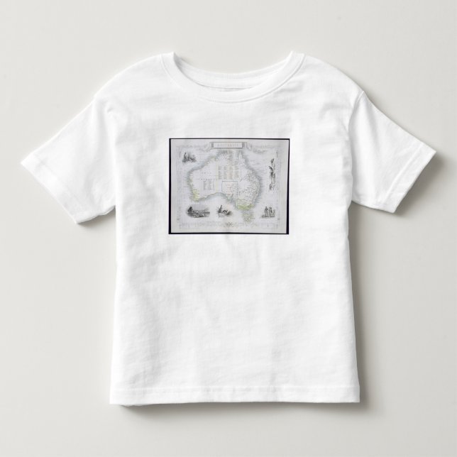 Australien från en serie av världen kartlägger t shirt (Framsida)