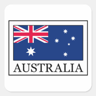 Australien Fyrkantigt Klistermärke