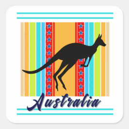 Australien Fyrkantigt Klistermärke