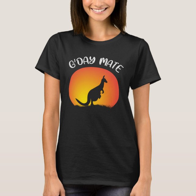 Australien G dag Kompis Aussie Stolthet  Australie T Shirt (Framsida)