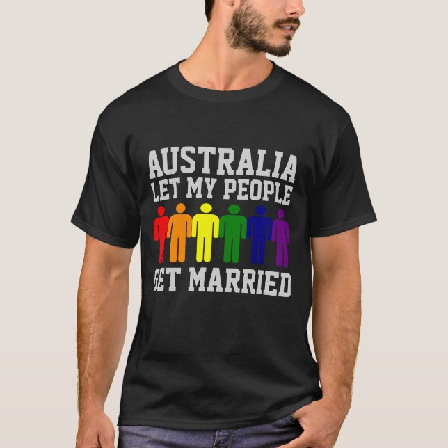 Australien Gay Marriage Låt mitt folk gifta sig Tröja (Framsida)