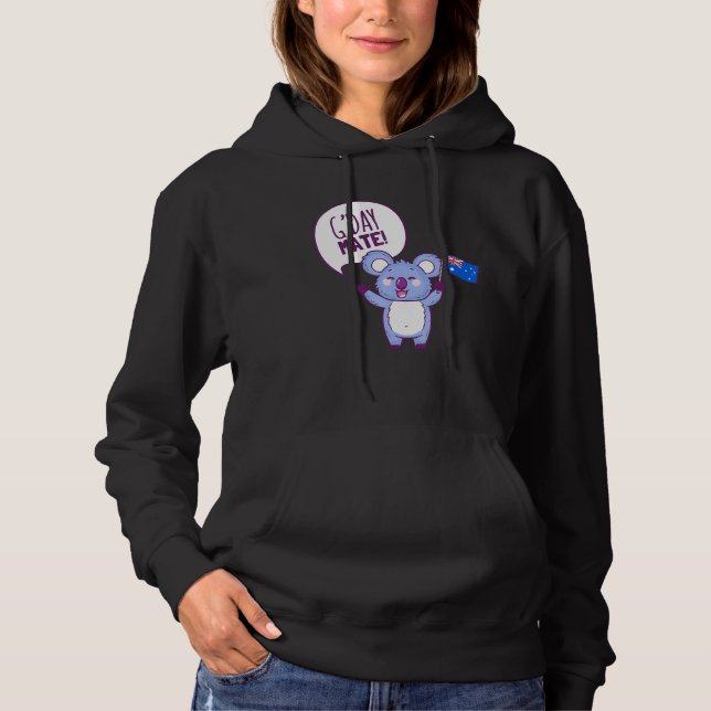 Australien Gday Mate Funny Aussie Koala Helgdag T Shirt (Framsida)