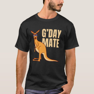 Australien G'day Mate Shirt Funny Kangaroo Austral T Shirt