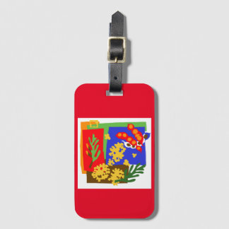 Australien - Golden WATTLE & seed pods - Red Bagagebricka