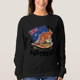 Australien Grafisk Boomerang Kastare Boomerang Lek T Shirt