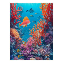 Australien Great Barrier Reef Resa Affisch