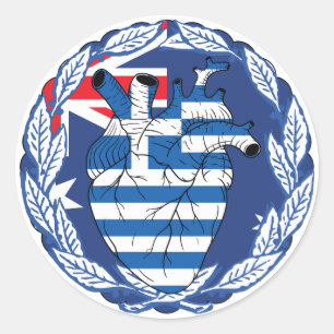 Australien - Grekiska oberoende grekiska Runt Klistermärke