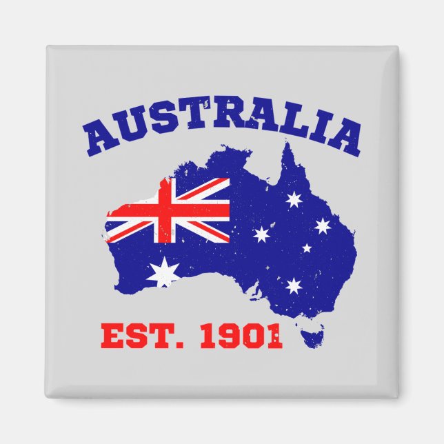 Australien Grundat 1901 Magnet (Framsidan)