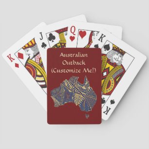 Australien Hand plockade-dekorativ doodle Karta Spel Kort