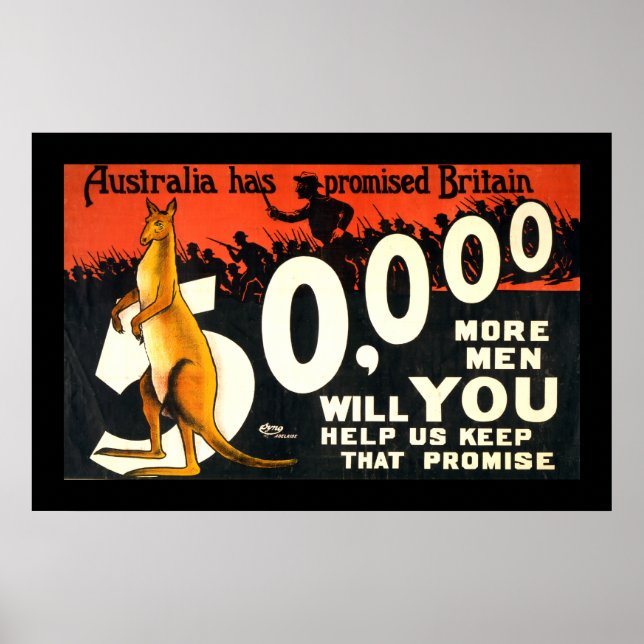 Australien har lovat Storbritannien (gräns) Poster (Framsidan)