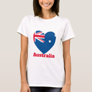 Australien Heart Flagga T Shirt