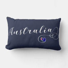Australien Heart Throw Cushion, Australien Lumbarkudde