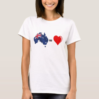 Australien hjärta t-shirt
