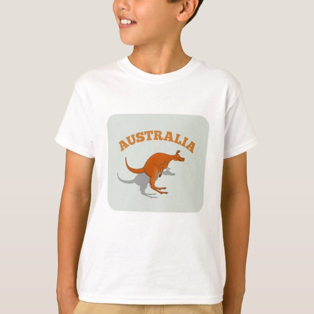Australien, hoppa Kangaroo Tee (Framsida)