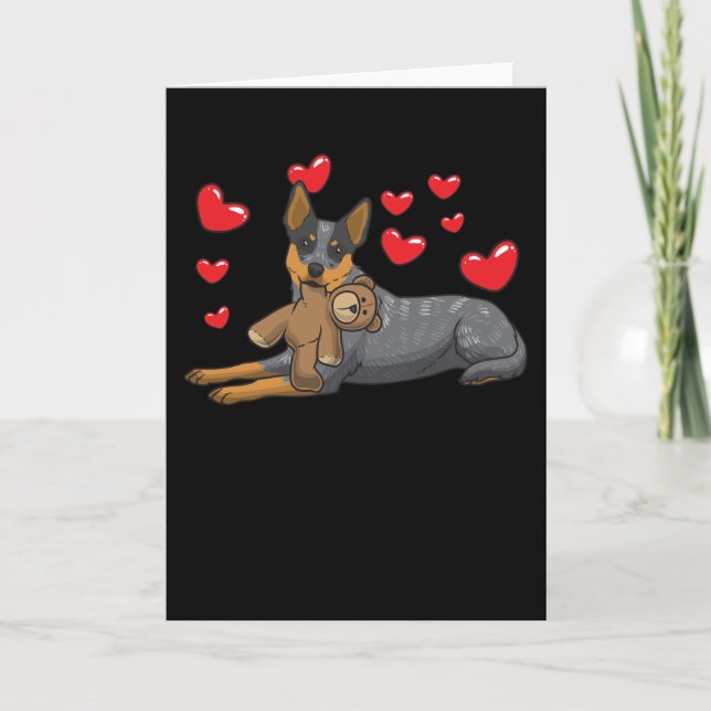 Australien, Hund Hund med Mjukisdjur och Kort (Framsida)