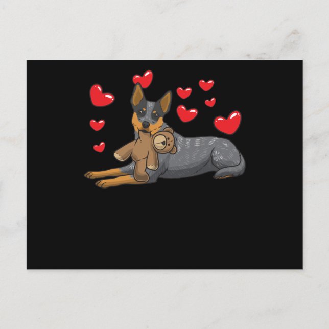 Australien, Hund Hund med Mjukisdjur och Vykort (Framsida)