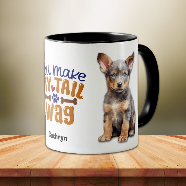 Australien, Hund Puppy, du gör mitt Svan Wag Mugg (Skapare uppladdad)