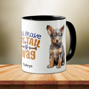 Australien, Hund Puppy, du gör mitt Svan Wag Mugg