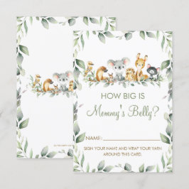 Australien Hur stort är Mamma Belly Game Card Inbjudningar