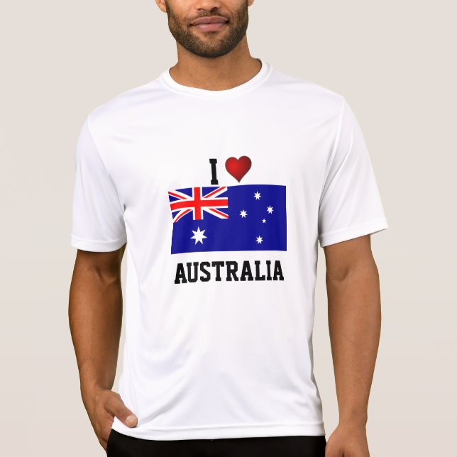 AUSTRALIEN: I KÄRLEK AUSTRALIA T-SHIRT (Framsida)