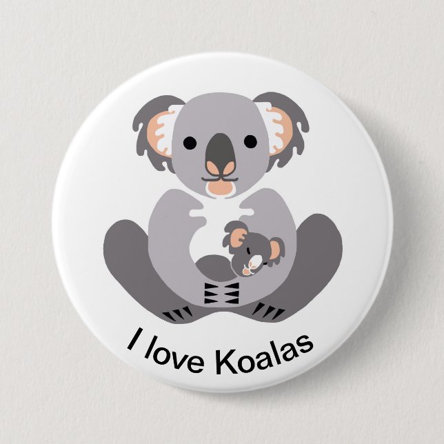 Australien - I kärlek KOALAS- Marsupial -Wildlife  Knapp (Framsida)