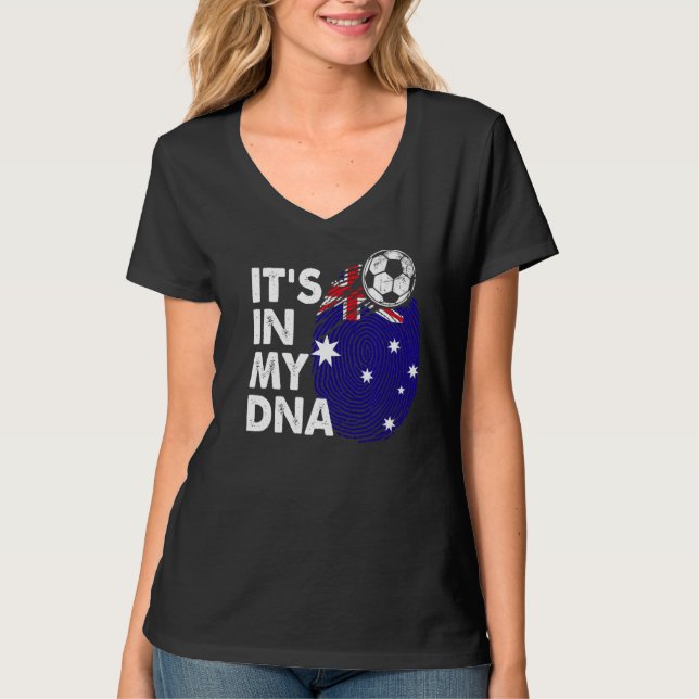 Australien i My Dna Australian Flagga Team Austral T Shirt (Framsida)