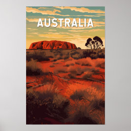 Australien Illustration Resa Konst Vintage Poster