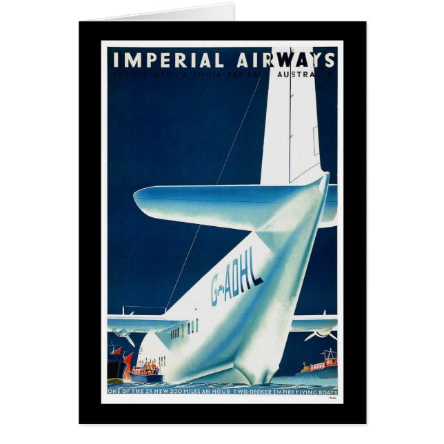 Australien imperialistiska flygbolag hälsningskort (Framsidan)