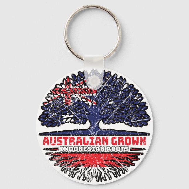 Australien, Indonesien, Australien, Träd Nyckelring (Framsida)