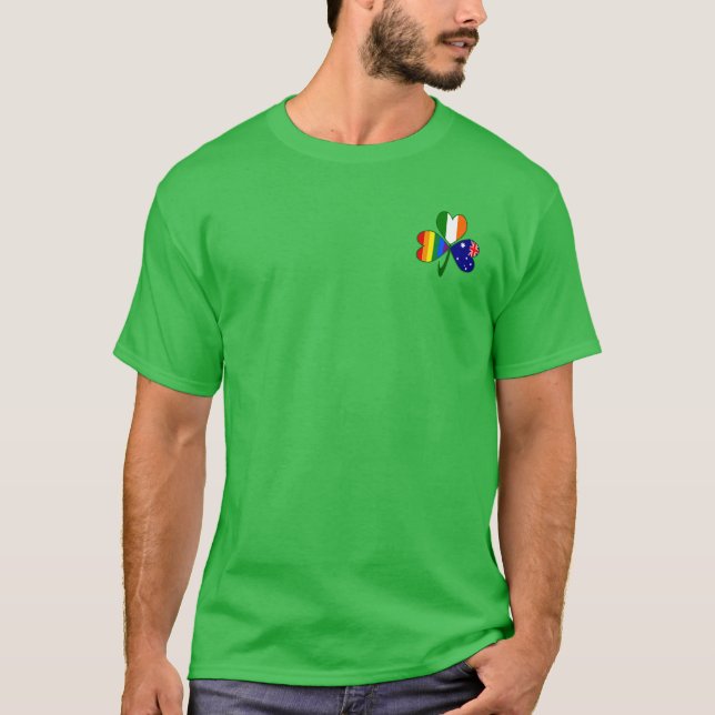 Australien, Irland Gay pride Shamrock T Shirt (Framsida)