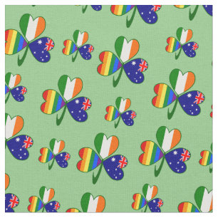 Australien Irland Gay Pride Shamrock Tyg
