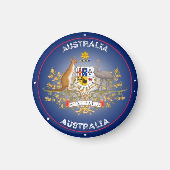 Australien Jackar av Arm Circle Shape Magnet (Framsidan)