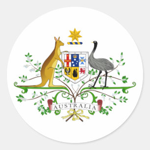 Australien Jackar om Arm Sticker Runt Klistermärke